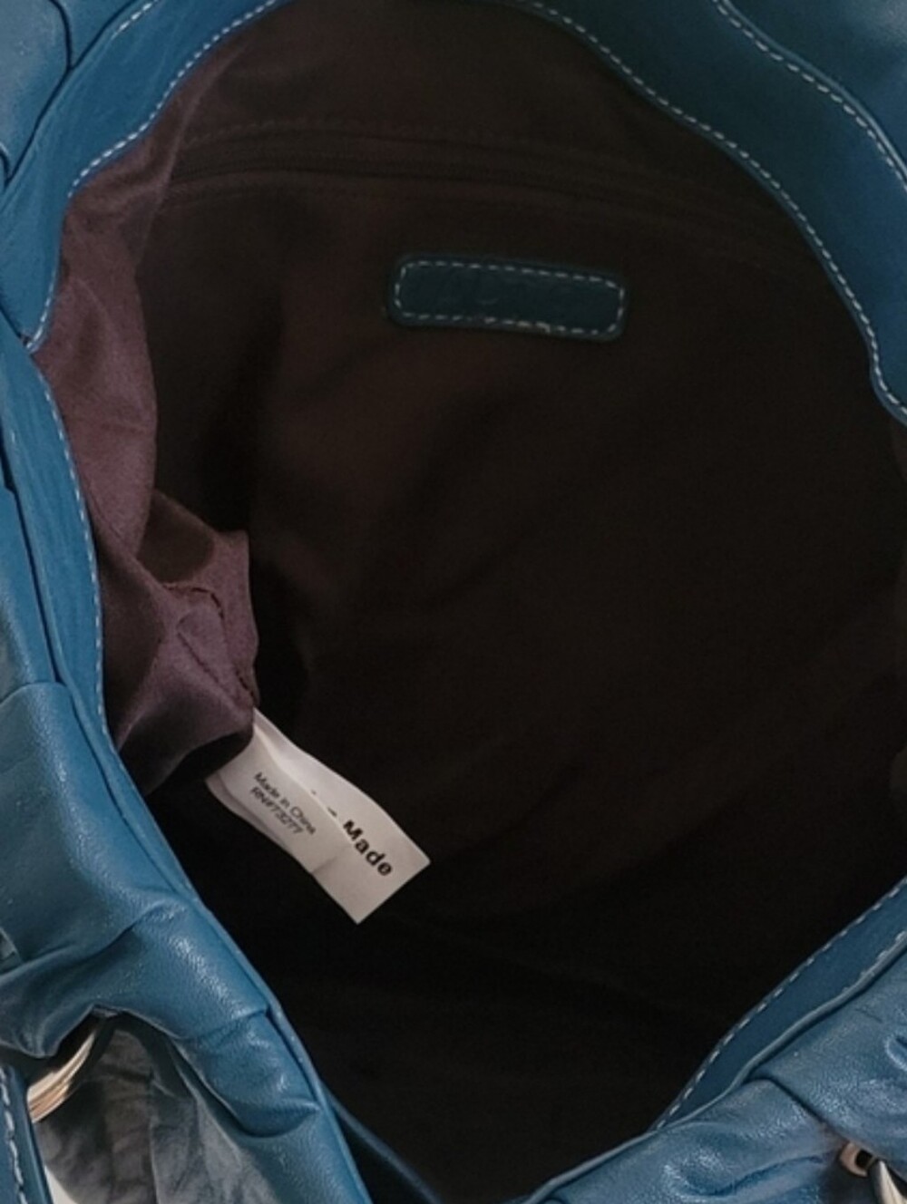 APT 9 LAFAYETTE Turquoise Hobo Shoulder Bag - Picture 5 of 10